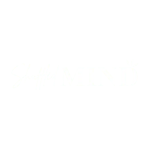 Shuffled mind logo in white
